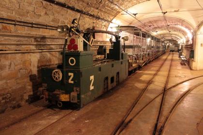petit train à l'intérieur du fort de Fermont