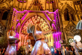 animation de la saint Nicolas devant la cathédrale de Toul